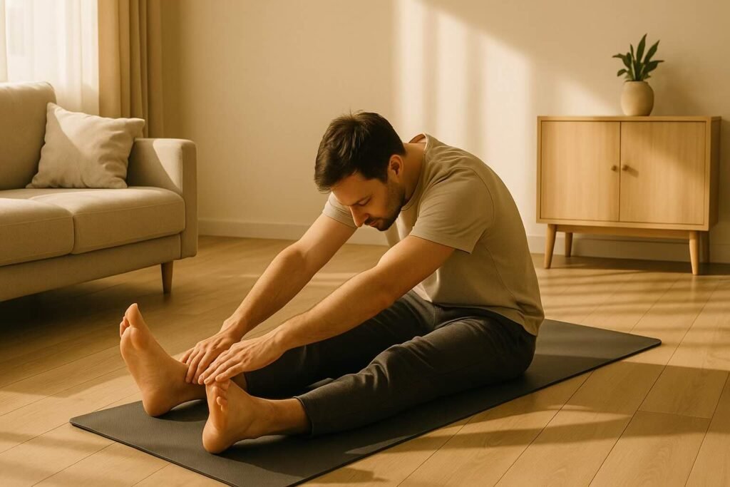 estiramientos después de ejercicios en casa sin material para relajar el cuerpo